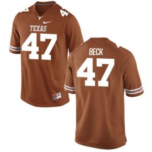 Men Texas Longhorns Andrew Beck #47 Authentic Tex Orange Football Jersey 810446-805