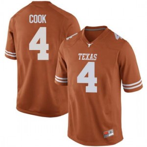Men Texas Longhorns Anthony Cook #4 Game Orange Football Jersey 799317-167