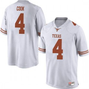 Men Texas Longhorns Anthony Cook #4 Game White Football Jersey 433270-450