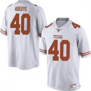 Men Texas Longhorns Ayodele Adeoye #40 Game White Football Jersey 805861-169