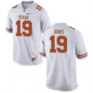 Men Texas Longhorns Brandon Jones #19 Authentic White Football Jersey 897143-254