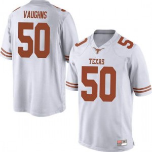 Men Texas Longhorns Byron Vaughns #50 Game White Football Jersey 243653-582