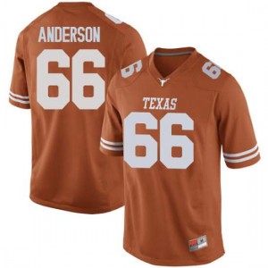 Men Texas Longhorns Calvin Anderson #66 Game Orange Football Jersey 685663-769