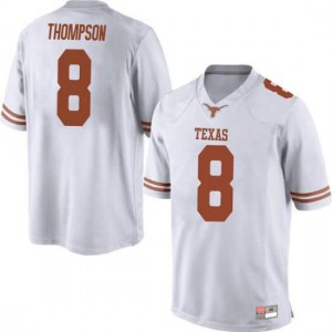 Men Texas Longhorns Casey Thompson #8 Replica White Football Jersey 254210-471