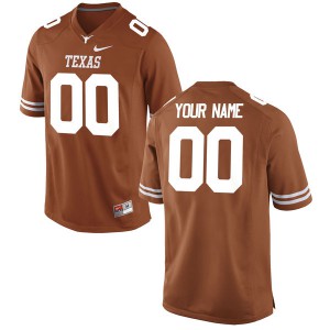 Youth Texas Longhorns Customized #00 Authentic Tex Orange Football Jersey 942068-694