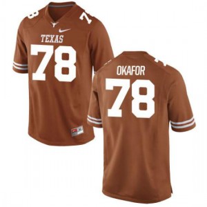 Men Texas Longhorns Denzel Okafor #78 Limited Tex Orange Football Jersey 205029-262