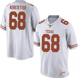 Men Texas Longhorns Derek Kerstetter #68 Replica White Football Jersey 258950-483