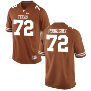 Women Texas Longhorns Elijah Rodriguez #72 Replica Tex Orange Football Jersey 151006-133