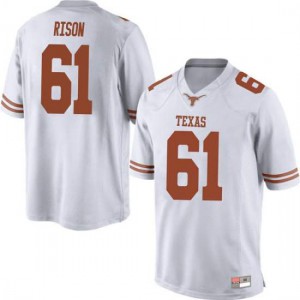 Men Texas Longhorns Ishan Rison #61 Game White Football Jersey 128724-221