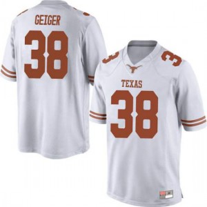 Men Texas Longhorns Jack Geiger #38 Game White Football Jersey 916545-130