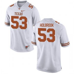 Men Texas Longhorns Jak Holbrook #53 Limited White Football Jersey 627448-322