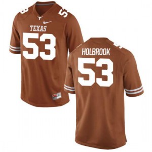 Youth Texas Longhorns Jak Holbrook #53 Replica Tex Orange Football Jersey 834265-547