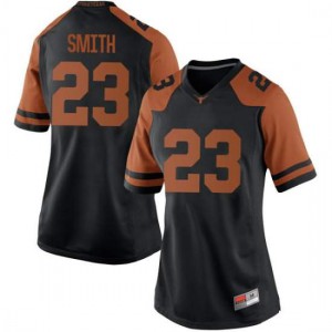 Women Texas Longhorns Jarrett Smith #23 Replica Black Football Jersey 694351-434