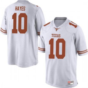 Men Texas Longhorns Jaxson Hayes #10 Replica White Football Jersey 302069-806