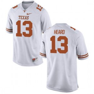 Men Texas Longhorns Jerrod Heard #13 Authentic White Football Jersey 354839-803