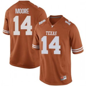 Men Texas Longhorns Joshua Moore #14 Replica Orange Football Jersey 665100-844