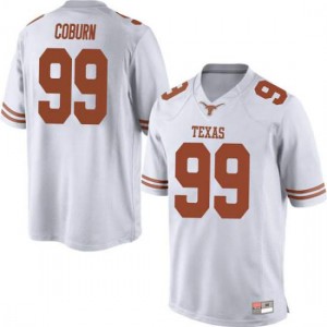 Men Texas Longhorns Keondre Coburn #99 Game White Football Jersey 930200-557