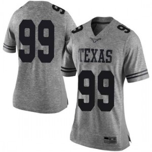 Women Texas Longhorns Keondre Coburn #99 Limited Gray Football Jersey 997160-999