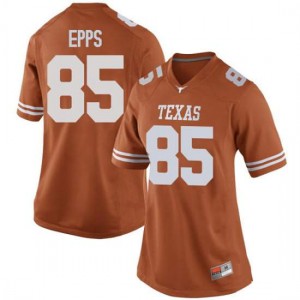 Women Texas Longhorns Malcolm Epps #85 Game Orange Football Jersey 900566-881