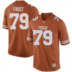 Men Texas Longhorns Matt Frost #79 Replica Orange Football Jersey 829368-605