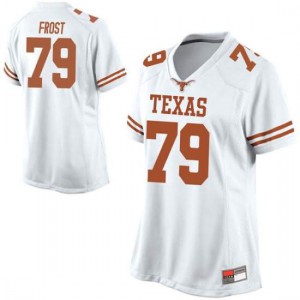 Women Texas Longhorns Matt Frost #79 Game White Football Jersey 921542-140