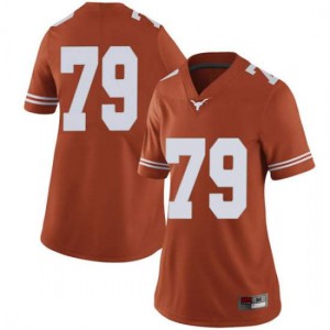Women Texas Longhorns Matt Frost #79 Limited Orange Football Jersey 119244-175