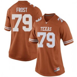 Women Texas Longhorns Matt Frost #79 Replica Orange Football Jersey 692618-985