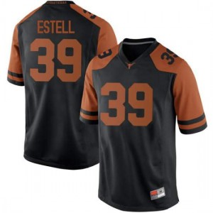 Men Texas Longhorns Montrell Estell #39 Replica Black Football Jersey 211068-979