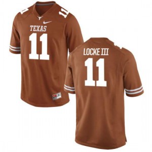 Men Texas Longhorns P.J. Locke III #11 Authentic Tex Orange Football Jersey 661938-354