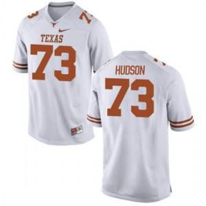 Men Texas Longhorns Patrick Hudson #73 Replica White Football Jersey 782812-714