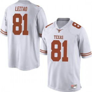 Men Texas Longhorns Reese Leitao #81 Game White Football Jersey 649300-927
