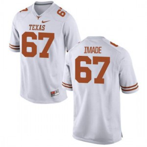 Men Texas Longhorns Tope Imade #67 Limited White Football Jersey 362657-650