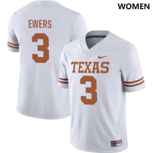 Women Texas Longhorns Quinn Ewers #3 Nike NIL Replica White Football Jersey 400117-903