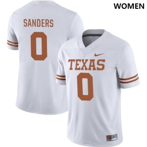 Women Texas Longhorns Ja'Tavion Sanders #0 Nike NIL Replica White Football Jersey 181670-288