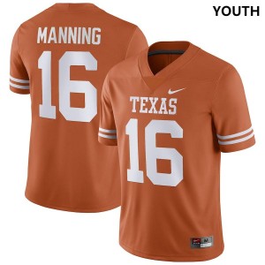 Youth Texas Longhorns Arch Manning #16 Nike NIL Replica Texas Orange Football Jersey 752952-597