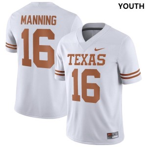 Youth Texas Longhorns Arch Manning #16 Nike NIL Replica White Football Jersey 481873-622