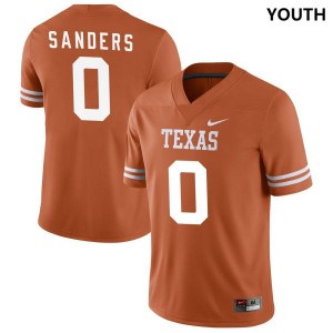 Youth Texas Longhorns Ja'Tavion Sanders #0 Nike NIL Replica Texas Orange Football Jersey 457507-818