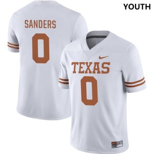 Youth Texas Longhorns Ja'Tavion Sanders #0 Nike NIL Replica White Football Jersey 631264-374