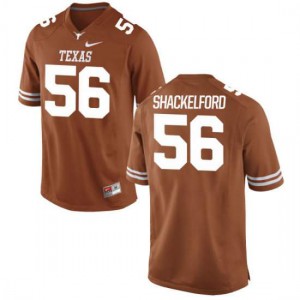 Men Texas Longhorns Zach Shackelford #56 Authentic Tex Orange Football Jersey 234549-175