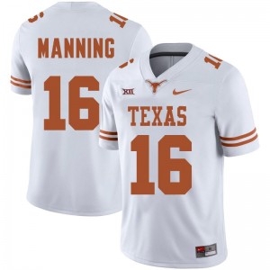 Men Texas Longhorns Arch Manning #16 Limited White Football Jersey 854073-474