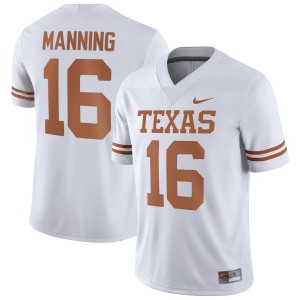 Men Texas Longhorns Arch Manning #16 Nike NIL Replica White Football Jersey 889472-727