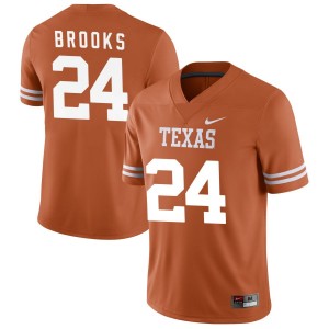 Men Texas Longhorns Jonathon Brooks #24 Nike NIL Replica Texas Orange Football Jersey 810950-822