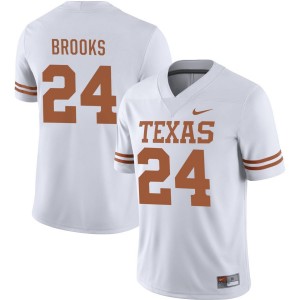 Men Texas Longhorns Jonathon Brooks #24 Nike NIL Replica White Football Jersey 181057-417