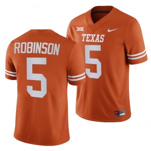 Men Texas Longhorns Bijan Robinson #5 Nike NIL Replica Texas Orange Football Jersey 206884-859