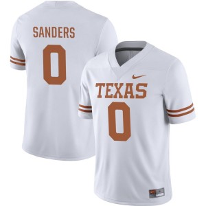 Men Texas Longhorns Ja'Tavion Sanders #0 Nike NIL Replica White Football Jersey 228956-260
